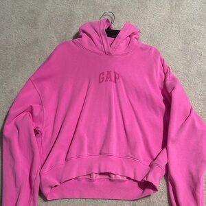 GAP Bright Pink Cropped Hoodie